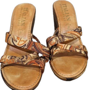 Italian Shoemaker Tan/Orange Slip on Sandals